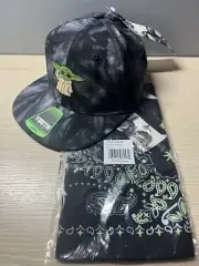 Star Wars The Mandalorian Baby Yoda Hat (Youth Size OSFM) & Bandanna Set