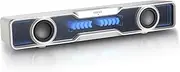 Edifier QS30 Multimedia Soundbar with Dynamic Lighting, Bluetooth V5.4, Enhanced Bass, Integrated Mic, Multiple Sound Effects via APP, USB Powered Speaker for Desktop/PC/Laptop/Tablets - White