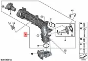 Genuine MINI Cooper One R60 INTAKE MANIFOLD EGR WITH FLAP CONTROL 11618573104