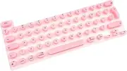 FOTOEVFC Silicone Raised Keyboard Cover, 1Pc, Pink, Silicone, Nail Art, Keyboard Protector