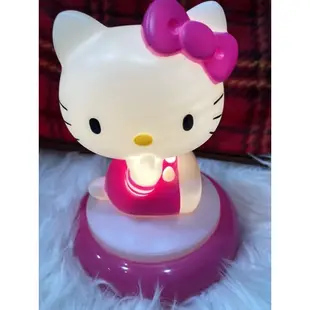 日本進口Hello Kitty按壓式小夜燈裝電池的