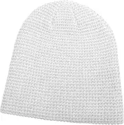 [FRCOLOR] Reflective Winter Beanie Hat for Men Women High Visibility Knit Cap for Outdoor Sports Running Cycling Winter Fishing Cozy Thermal Insulation for Cold Weather Activities White