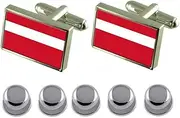 [Select Gifts] Shirt Dress Studs Vaduz City Liechtenstein Flag Cufflinks