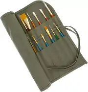 Deluxe Canvas Art Paint Brush Holder & Storage Organizer Roll-Up Case Bag - 24 S