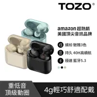 在飛比找momo購物網優惠-【TOZO】T6S降噪輕巧真無線藍牙耳機(專屬APP/無線充
