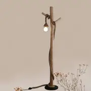 Emery Rustic Timber Floor Lamp - Black and Natural, 1520mm High, PL0182