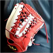 Baseball Glove Glove Sweat Absorbing Strengthened Durable Cowhide Leather 12''/12.5'' Baseball Glove Baseball Gloves & Mitts (Color : Red and White, Size : 12 on Left Hand)