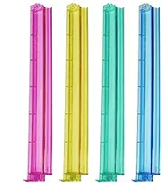 Mahjong Racks - Adorable Mahjong Racks with Pushers | Set of 4 Clear Acrylic Holders | Stylish Multicolor Game Organizers for Enthusiasts