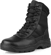 [LUDEY] Military Boots Side Zipper Tactical Boots for Men Combat Army Boots Anti-slip Police Boots Durable Security Boots Comfortable Duty Boots Desert Boots