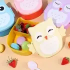 Spoon Double Tier Food Container Bento Lunchbox Tableware Set Lunch Box