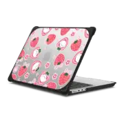 MacBook Pro 14-inch (M1 - M4) Bounce Case Bichon Bibo Dog and Strawberry Bow Pattern