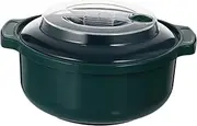 Ipetboom Food Storage Bowl with Handles Practical Soup Salad Container Large Green Microwave Fridge Safe Kitchen Tableware for Home Use