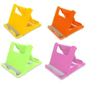 4Pcs Desktop Cell Phone Stand Holder Portable Stand for Mobile Smart Phone-Pink Green Orange Yellow