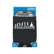 Evolution Buddha - Funny Novelty Stubby Holder With Base