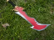Polyurethane Foam Red Rune Short Sword