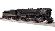 Broadway Limited 7593 HO C&O K-2 Mikado Steam Locomotive w/16-VC Tender #1196