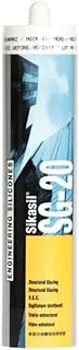 Sikasil SG-20 Silicone Marine Adhesive Sealant Cartridge 300 ml, Black