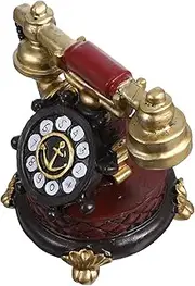 PRETYZOOM Vintage Telephone Ornament Retro Decor Resin Phone Model for Home Office Decoration Unique Antique Style Present for Friends and Collectors