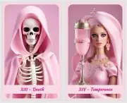 Barbie Dreamland Tarot. Surreal Fantasy Dolls tarot. 78 cards deck.