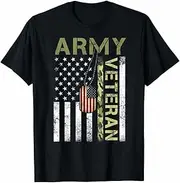 [VidiAmazing] American Flag Camo Proud Us Army Veteran T-Shirt ds420 T-Shirt