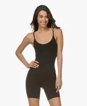 Spanx OnCore Women's Size Med Mid-Thigh Bodysuit Sculpting Shape Wear Black