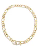 Ettika Cuffed Love Pave Collar Necklace in 18K Gold Plated, 16