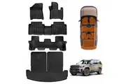 3D Heavy Duty All Weather Car Mats Boot Liner Floor Liner Full Set for Hyundai SantaFe Santa Fe 6/7 Seater 2024-2025 Cargo Trunk Mat