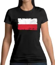 Poland Flag Womens T-Shirt - Warsaw - Europe - Republic - Country - Travel Flags