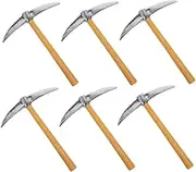 iplusmile 6Pcs Decorative Pickaxe Dwarf Costume Prop for Stage Performances Festivals Parties Fun Photo Props Material for Cosplay Gnome Accessories