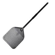 Anygleam Pizza Shovel 33 cm x 114cm Dark Grey for Perforated Peel with Metal Handle Oven Turning Baking Accessory