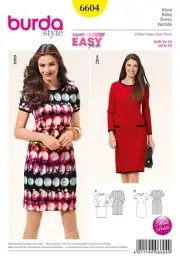 Burda Sewing Pattern 6604 Dress Misses Size 6-20