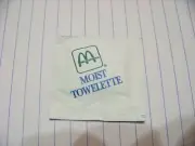 Vintage McDonald's Moist Towelette 1986 unopened advertising