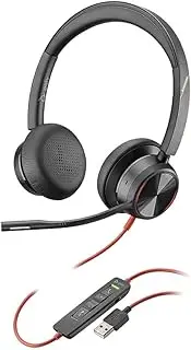 Poly Blackwire 8225 USB-A Stereo Wired Headset, Black