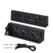 Cooling Fan External Cooler Accessories for PlayStation 4 PS4 Slim Console Black