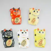 Lucky Cat Maneki Neko KyoKiyomizu Porcelain Hashioki Japanese chopstick rest 5