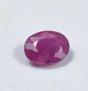 Pink Ruby faceted loose gemstone Oval shaped 1.48 carat African HT natural gems