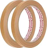 uxcell 2 Rolls Wire Harness Cloth Tape 2/5" x66ft(10mmx20m) 0.2mm Thick Fabric High Adhesive Tearable Heat Resistant Tapes for Carpet Seaming Auto Cable Fixed, Brown