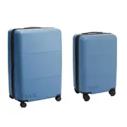 2pc Kadi Large Check In Suitcase/Leisure Carry-On Suitcase Luggage Mid Dusk Set
