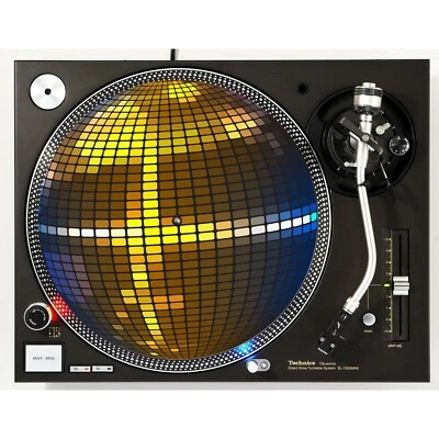 DJ Gold Disco Ball #2 Slipmat Turntable 12" LP Record Player, DJ Audiophile