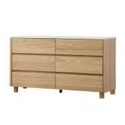 Oikiture 6 Chest of Drawers Dresser Tallboy Storage Cabinet Faux Marble Top