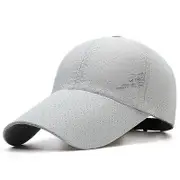 [NORTHWOOD]Long Brim Summer Cap Men Women Baseball Cap Breathable Quick Drying Mesh Cap Dad Hat light gray 56-62cm