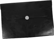 Tofficu Leather Document File Folder Portable Storage Organizer Bag Wear Pouch for Important Documents Passports and Cash for Travel and Office Use