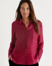 Sussan Seam Detail Shirt in Fuchsia - Size 12 - 5+ items free AU post -NWT