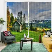 Lawn Assistance Reminder 3D Blockout Photo Print Curtain Fabric Curtains Window
