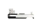 Extendable TV Unit Entertainment Centre Storage Cabinet Stand Console Bench Table 190 To 260cm 3 Drawers Black and White