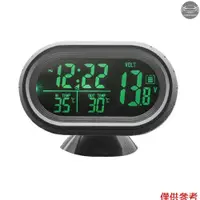 在飛比找蝦皮商城優惠-汽車時鐘溫度計電壓表 3 合 1 LCD 數字監視器溫度和浮