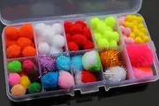 100 Pcs Assorted Egg Glo Bug Fly Fishing Trout Egg Fly Tying Materials Free Box