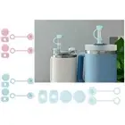 1 Set Tumbler Spill Stopper Bpa Free Spill-proof Straw Cover Round Square Spill