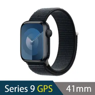 三合一快充組【Apple】Apple Watch S9 GPS 41mm(鋁金屬錶殼搭配運動型錶環)