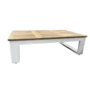 NEW Balmoral Outdoor Teak Top Aluminium Coffee Table with Fold Out Sides | Patio